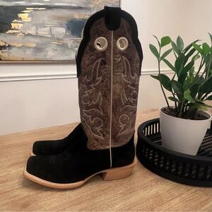 Black and Brown Western Cowboy Boots